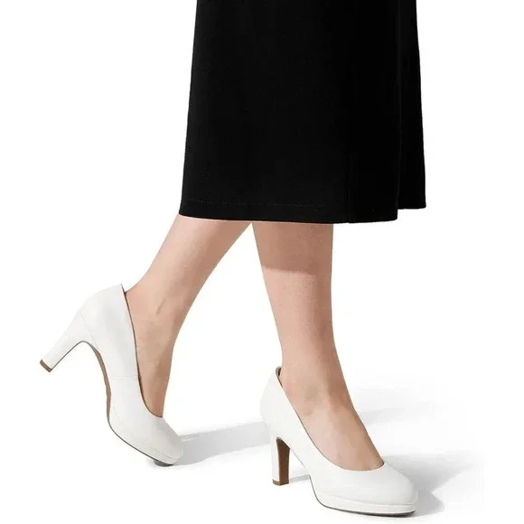 Women's Close Toe Low Kitten Heels Pump Comfortable Office Work Dress Shoes - Picture 7 of 7